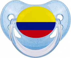 Bandera de Colombia Tetina Azul Lentejuelas Fisiológicas