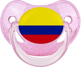 Colombia bandera fisiológica tetina brillo rosa