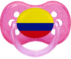 Bandera de Colombia chupa rosa de brillo de cereza