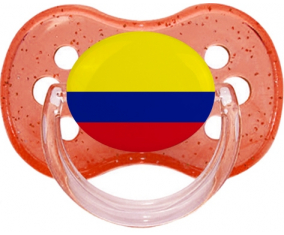 Bandera de purpurina cherry de Colombia