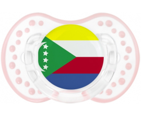 Bandera Comoras Tetina lovi dynamic clásico retro-blanco-rosa-tierno