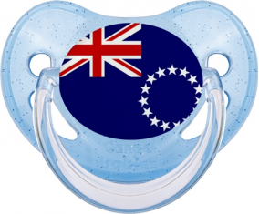 Bandera de las Islas Cook Piruleta Fisiológica Azul con lentejuelas