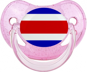 Bandera Costa Rica Physiological Lollipop Rosa lentejuelas
