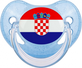 Bandera del Dragón de Croacia Azul Lentejuelas Azules