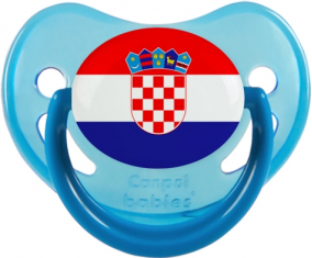 Bandera del Dragón de Croacia Fosforescente Azul