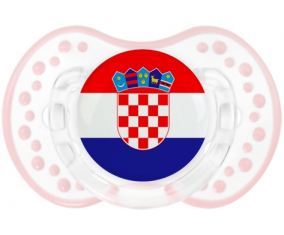 Bandera de Croacia Tetine lovi dynamic clásico retro-blanco-rosa-tierno