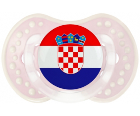 Bandera tetina de Croacia lovi dynamic clásico retro-rosa-tierno