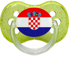 Bandera de Croacia verde cereza brillo lollipop