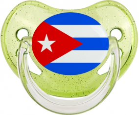 Bandera Cuba Piruleta Fisiológica Verde con Lentejuelas