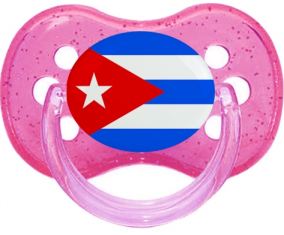 Bandera Cuba Cereza Lollipop Rosa lentejuelas