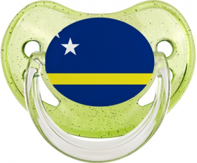 Curacao Verde Lentejuelas Bandera Piruleta Fisiológica