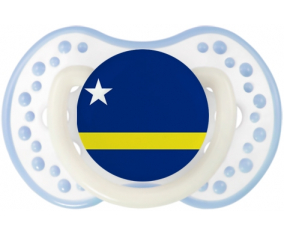 Bandera Curacao Lollipop lovi dynamic Clásico Blanco-cian