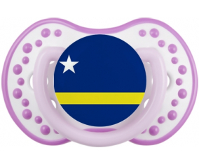 La bandera de La Lollipop de Curazao lovi dynamic Clásico Blanco-Mauve
