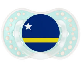 La bandera de Curazao Lollipop lovi dynamic clásico retro-turquesa-laguna