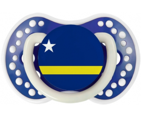 La bandera de Curazao Lollipop lovi dynamic azul marino fosforescente