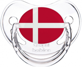 Bandera de Dinamarca clásica transparente piruleta fisiológica