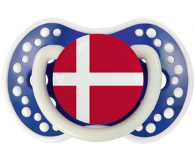 Bandera de Dinamarca lovi dynamic azul marino fosforescente