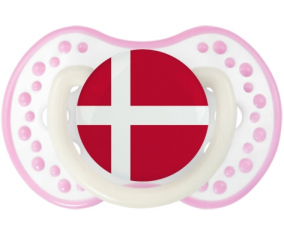 Bandera de Dinamarca lovi dynamic fosforescente blanco-rosa