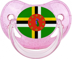 Dominique Sucete Bandera rosa de brillo fisiológico