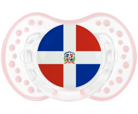 Bandera de República Dominicana Lollipop lovi dynamic clásico retro-blanco-rosa-tierno