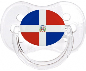 Bandera de República Dominicana Clásica Transparente Cereza Lollipop