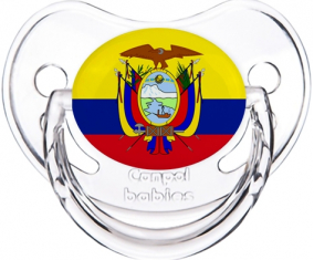 Bandera ecuatoriana clásica transparente piruleta fisiológica