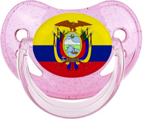 Bandera ecuatoriana Piruleta Fisiológica Rosa lentejuelas