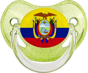 Ecuador bandera verde piruleta fisiológica con lentejuelas