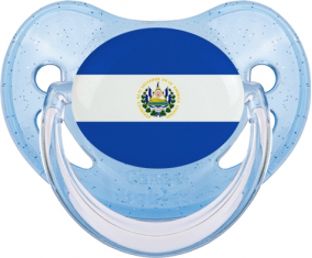 Bandera El Salvador Suceto Fisiológico Azul con lentejuelas