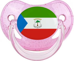 Bandera Guinea Ecuatorial Fisiológica Lollipop Rosa lentejuelas