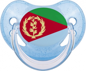 Tetina fisiológica de lentejuelas azules bandera eritrea