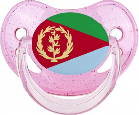 Bandera rosa de lentejuelas tetinas eritreas