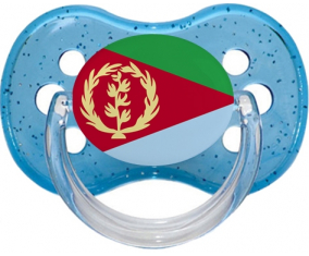 Bandera eritrea chupa lentejuelas de cereza azul