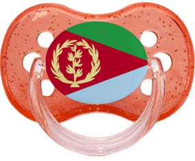 Bandera eritrea chupa lentejuelas de cereza roja