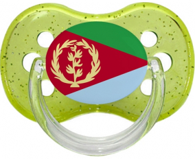 Bandera eritrea chupa lentejuelas verde cereza