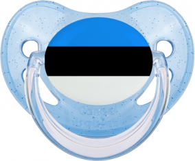 Bandera de suceto fisiológico de lentejuelas azules de Estonia