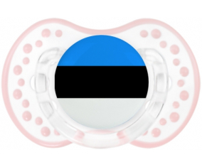 La bandera tetina estonia lovi dynamic clásico retro-blanco-rosa-tierno