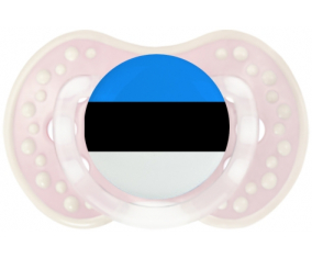 La bandera tetina estonia lovi dynamic clásico retro-rosa-tierno