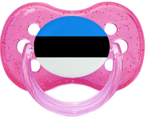Bandera estonio Cereza Lollipop Rosa lentejuelas