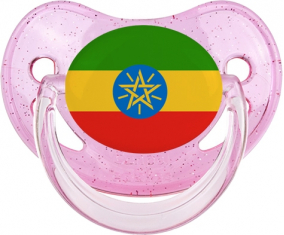 Bandera etíope Physiological Lollipop Rosa lentejuelas