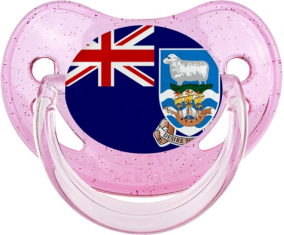 Bandera de las Islas Malvinas Physiological Lollipop Rosa lentejuelas