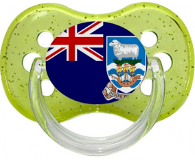 Bandera de las Islas Malvinas Tetine Cherry Green lentejuelas