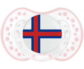 Faroe Islands Sucete Flag lovi dynamic clásico retro-blanco-rosa-tierno