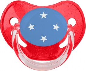 Bandera Federada Estados de Micronesia Rojo Lentejuelas Suceto Fisiológico