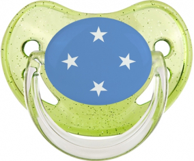 Bandera Federada Estados de Micronesia Verde Lentejuelas Suceto Fisiológico