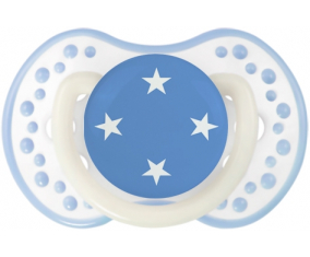 Bandera Federada Estados de Micronesia Tetina lovi dynamic Clásico Blanco-cian