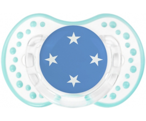 Bandera Federada Estados de Micronesia Tetina lovi dynamic Clásico Retro-laguna blanca
