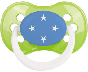 Bandera Federada Estados de Micronesia Clásica Piruleta Anatómica Verde