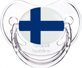 Bandera de Finlandia Clásica Piruleta Fisiológica Transparente