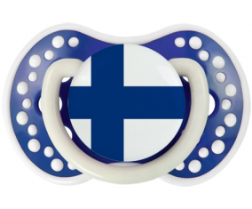 Bandera de Finlandia lovi dynamic azul marino fosforescente